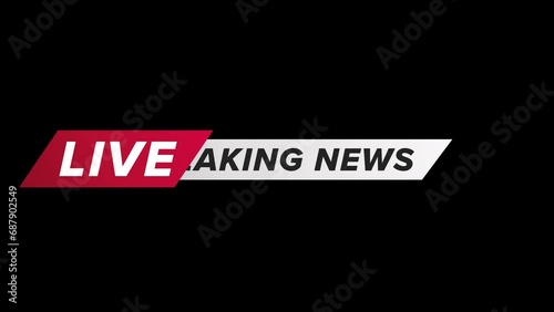 Lower Third Animation for Breaking News with Simple Movement. Video Animation in Alpha Channel and Green Screen Background with 4k Quality