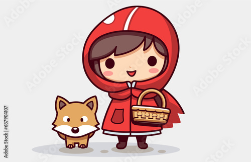 Little red riding hood with the wolf