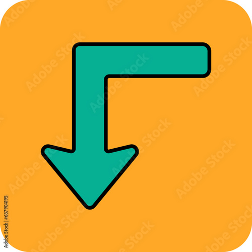 Turn Down Icon