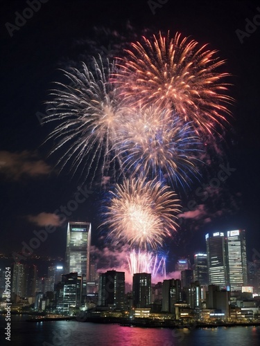 new years firework over the city © ferdian