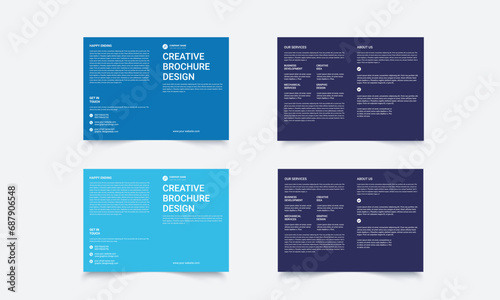 Corporate, Business Bi fold Brochure Design Template