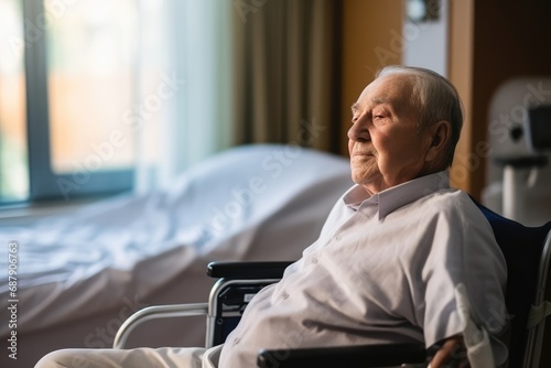 Elderly Man Receives Longterm Care In Hospice Setting photo