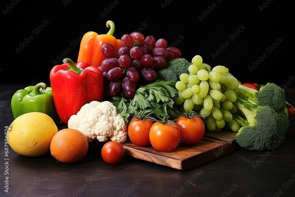 Fresh Fruits And Vegetables Promote Nutritional Health Highquality Photo
