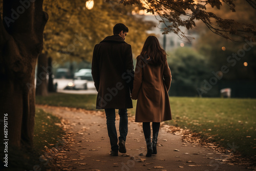 couple on a date in the park