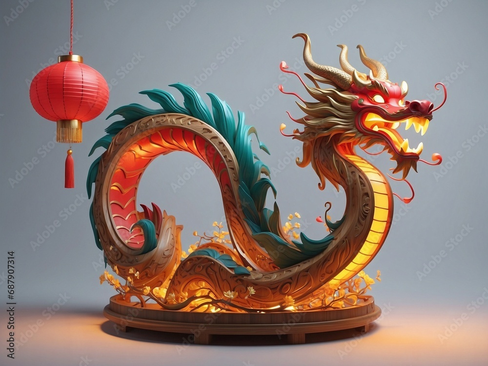 Fototapeta premium dragon Chinese creature in new years