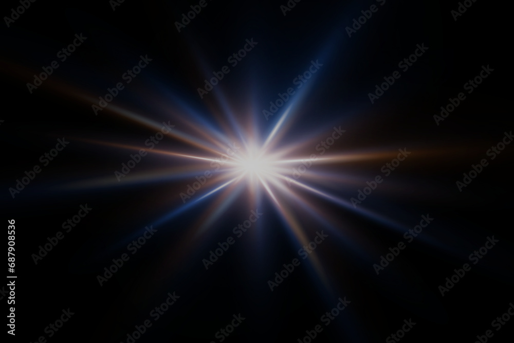 A flash of light that creates a speed effect. The flare of the special effect of an explosion of light.