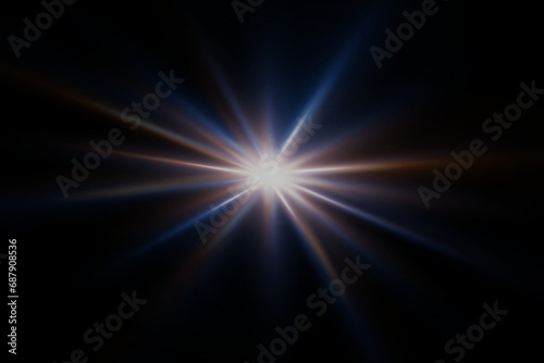 A flash of light that creates a speed effect. The flare of the special effect of an explosion of light.