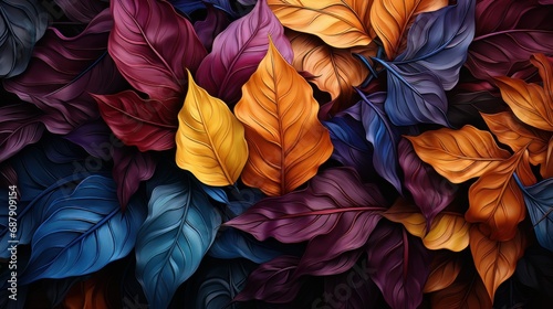 autumn leaves in different colors
