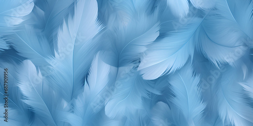 blue feathers background © Saim