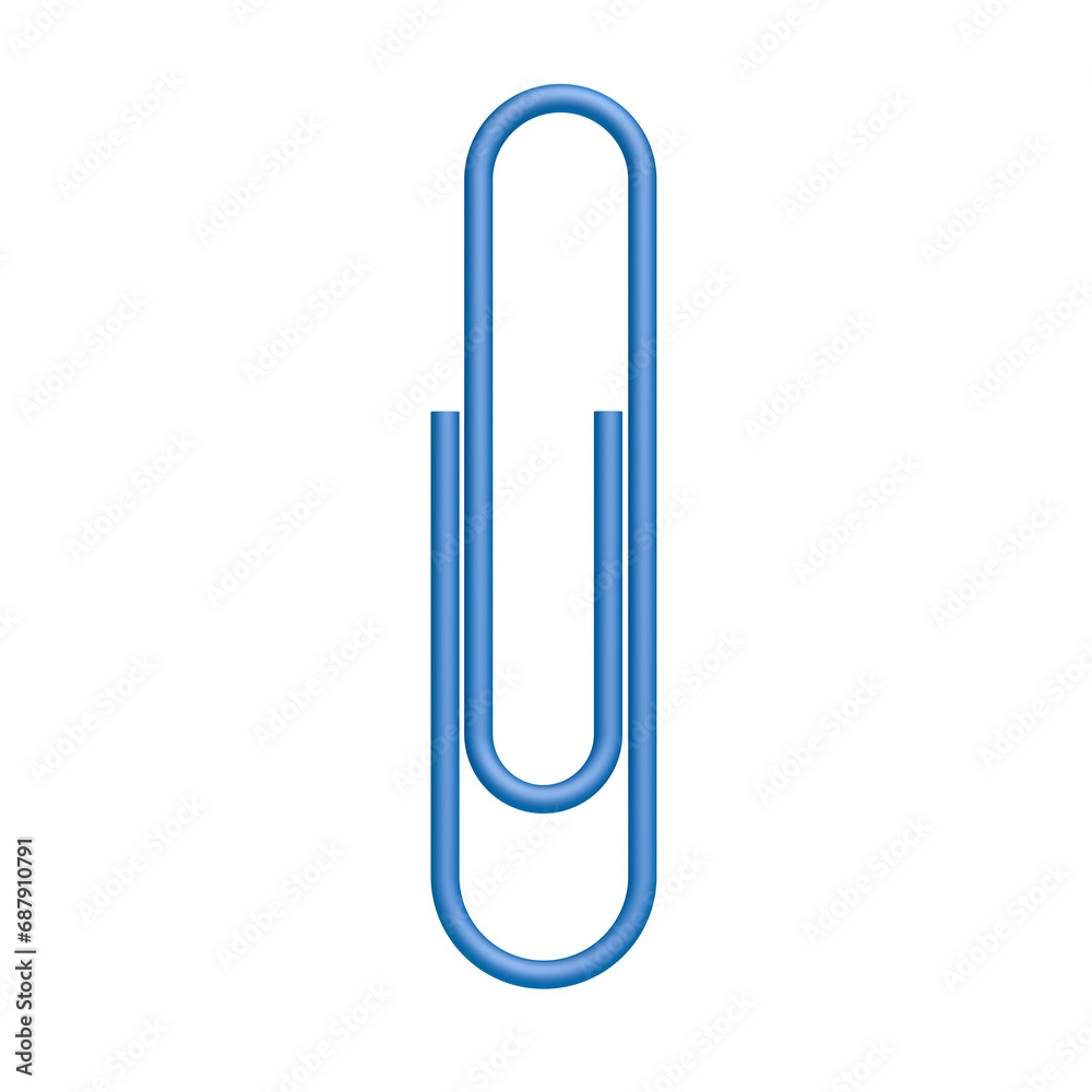 Paper clip isolated on white background. 3d illustration. Paper clip isolated on white background. 3d illustration.