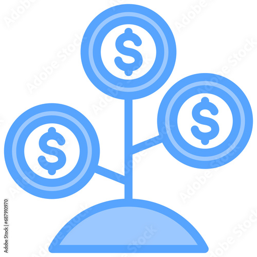 Investment Blue Icon