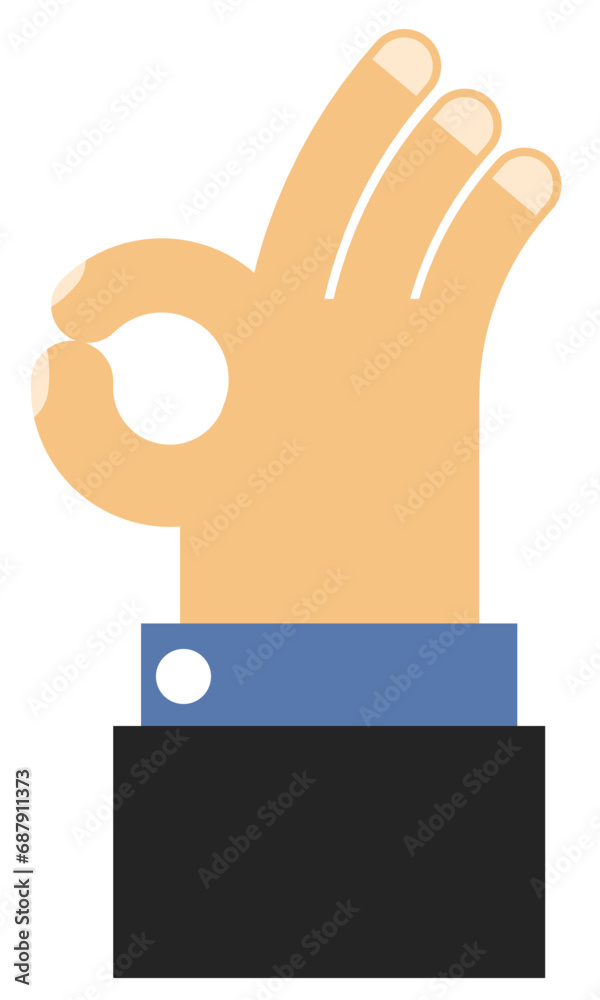 Fototapeta premium ok hand vector. OK, hand