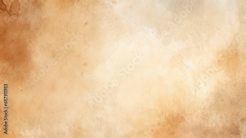 Watercolor art background. Old paper. Beige texture for cards, flyers, poster, banner.