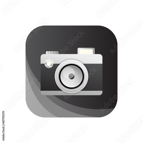 camera photography logo icon vector template isolated on white background