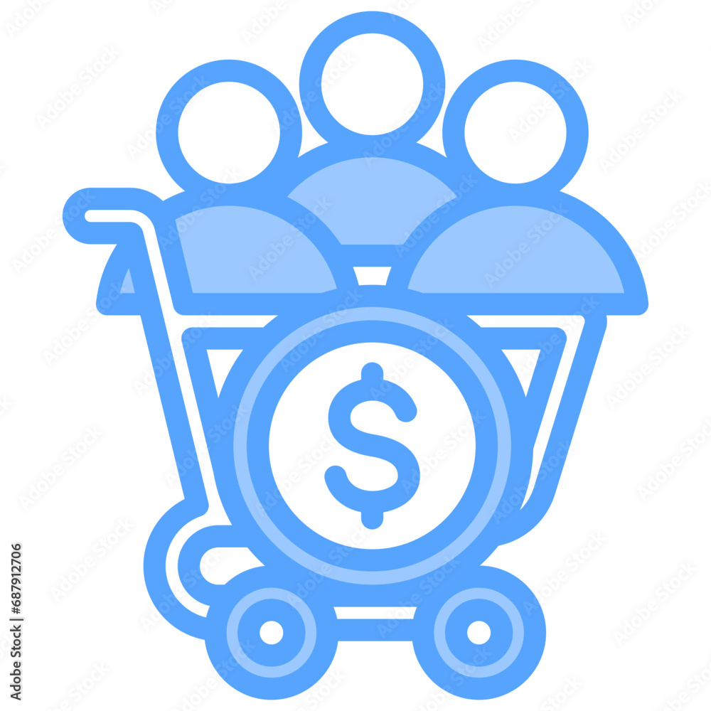 Customer Blue Icon Customer Blue Icon