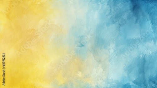 Watercolor art background. Old paper. Blue and yellow  texture for cards, flyers, poster, banner. photo