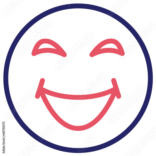 Grinning Squinting Face Icon