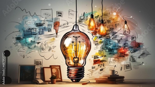 電球 アイデア ビジネス プラン 計画