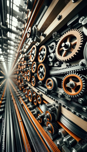 Wallpaper Mural High-Tech Industrial Machinery in Factory Torontodigital.ca