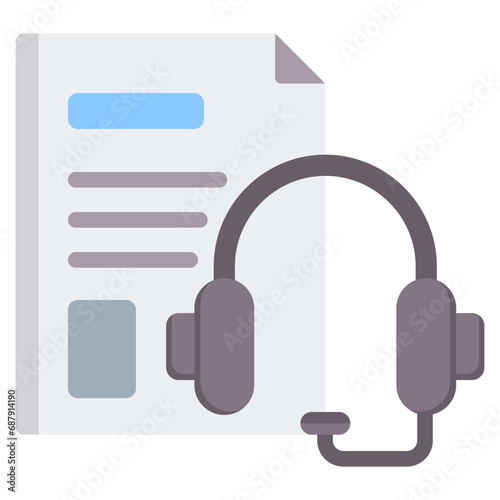 Article Headphone Flat Icon