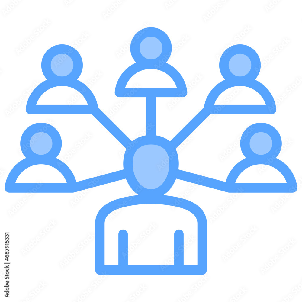 Affiliate Marketing Blue Icon Affiliate Marketing Blue Icon