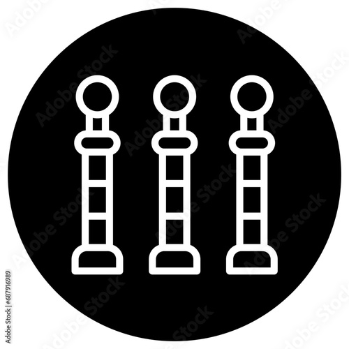 Bollards Vector Icon Design Illustration