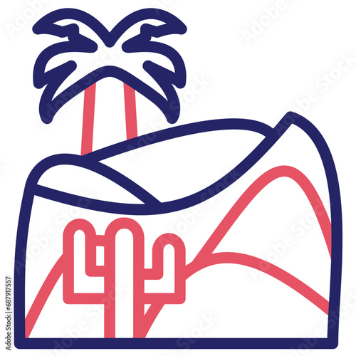 Desert Landscape Icon