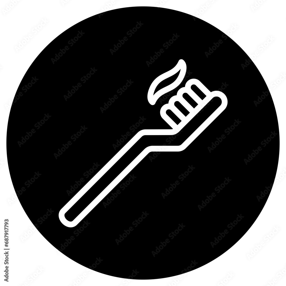 Toothbrush Vector Icon Design Illustration Toothbrush Vector Icon Design Illustration