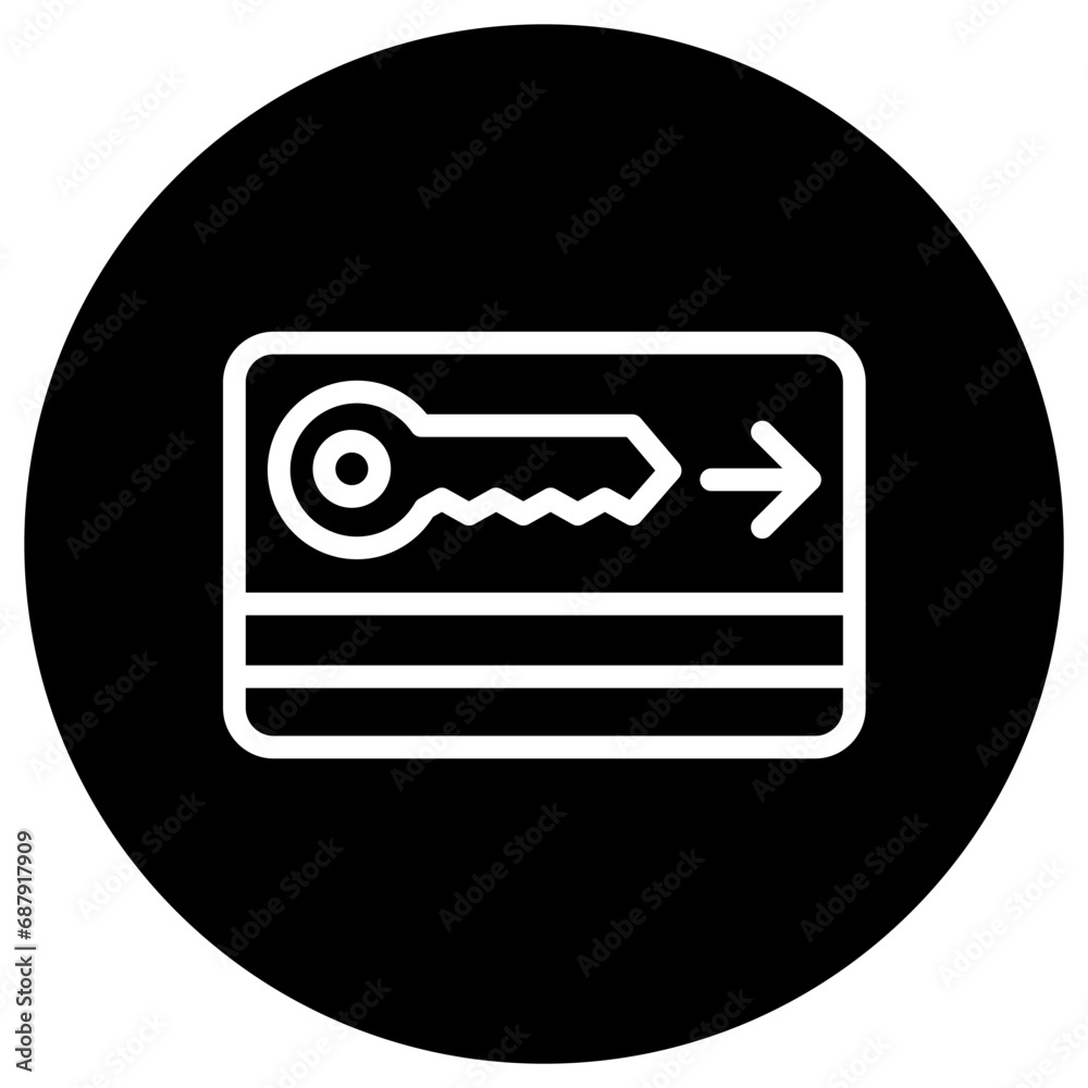 Key card Vector Icon Design Illustration Key card Vector Icon Design Illustration