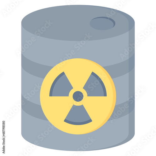 Radioactive Waste Flat Icon