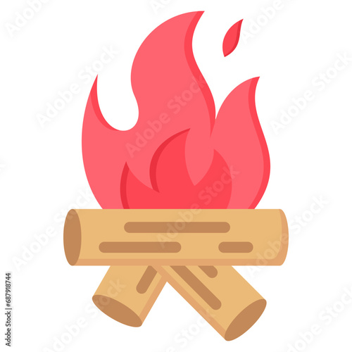 Incineration Flat Icon