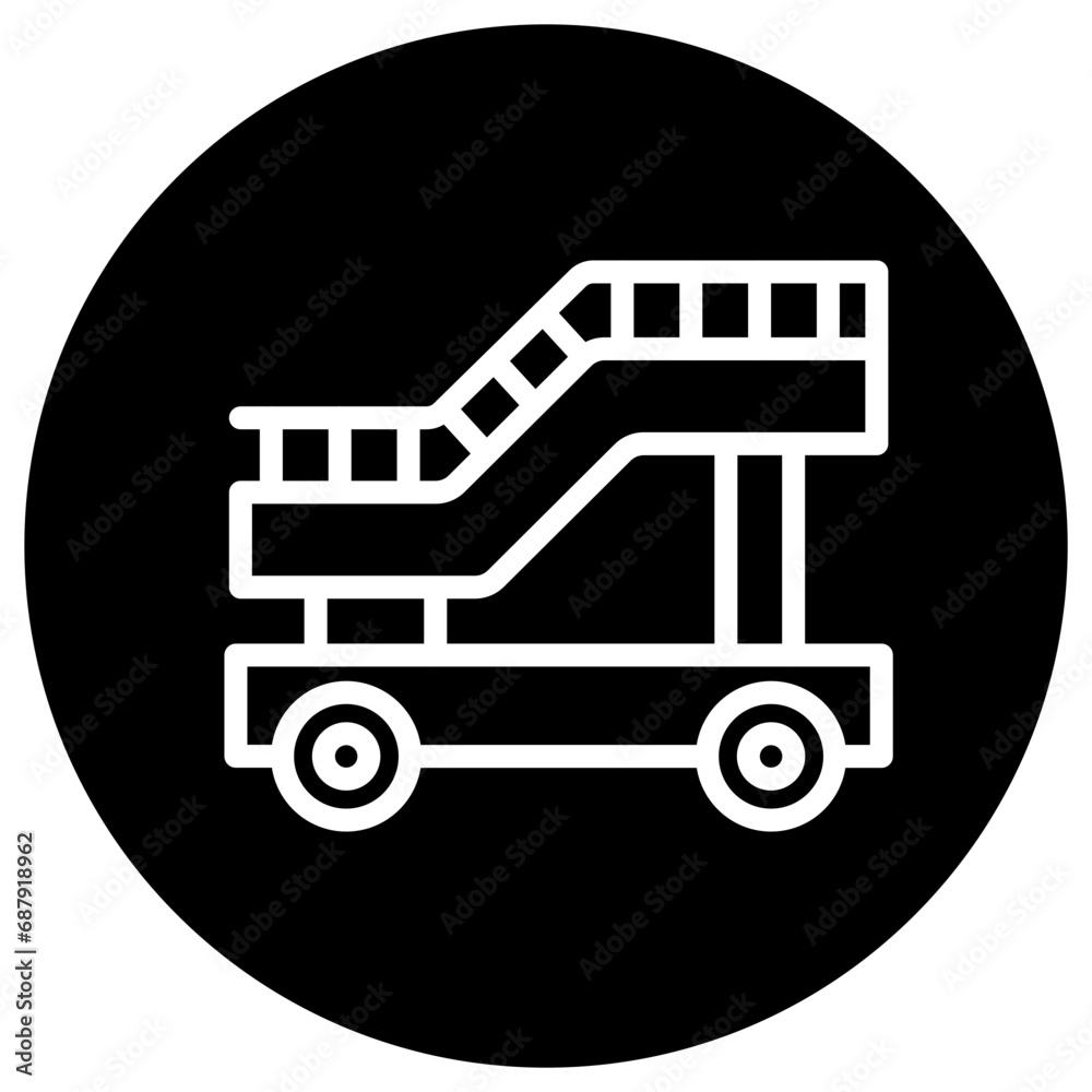 Airplane stairs Vector Icon Design Illustration Airplane stairs Vector Icon Design Illustration
