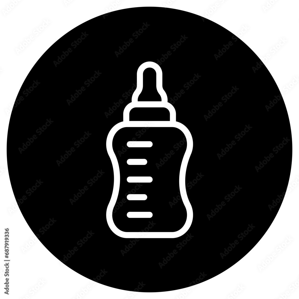 Fototapeta premium Baby bottle Vector Icon Design Illustration