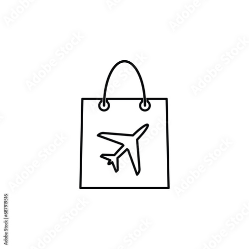 Duty free vector icon bag icon 