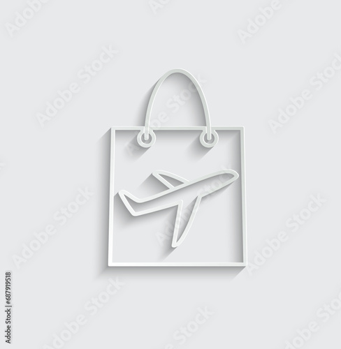 Duty free vector icon bag icon 
