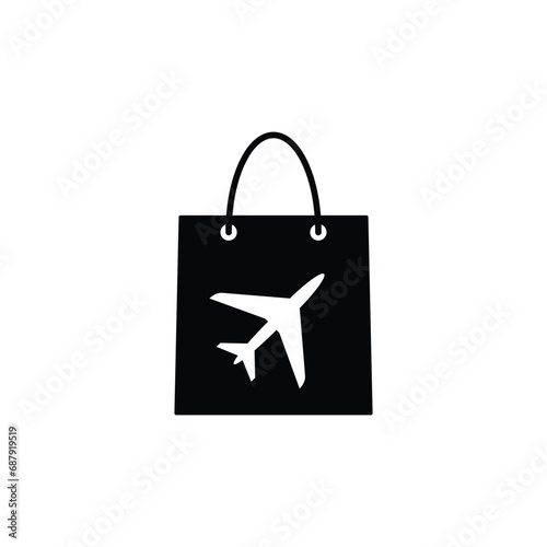 Duty free vector icon bag icon 