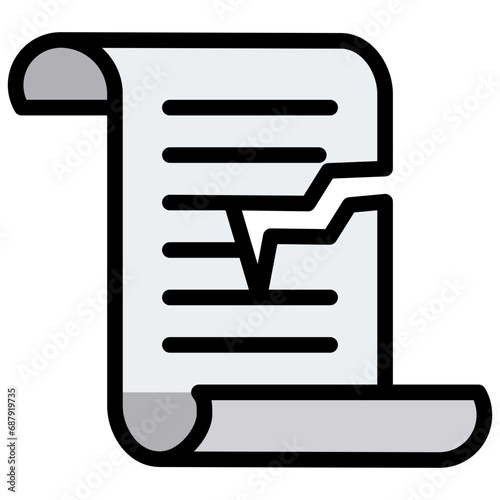 Paper Waste Outline Color Icon