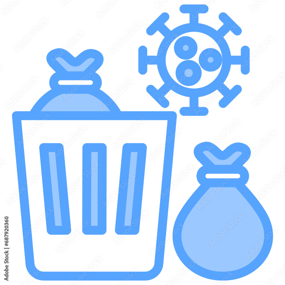 Risk Waste Blue Icon Risk Waste Blue Icon