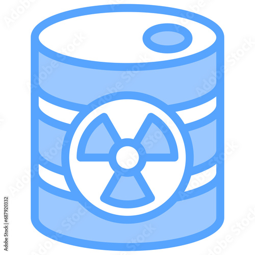 Radioactive Waste Blue Icon