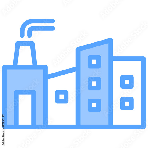 Factory Blue Icon
