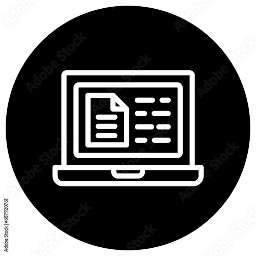 Online report Vector Icon Design Illustration