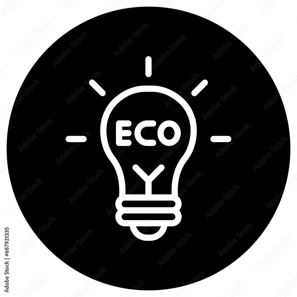 Eco light Vector Icon Design Illustration Eco light Vector Icon Design Illustration
