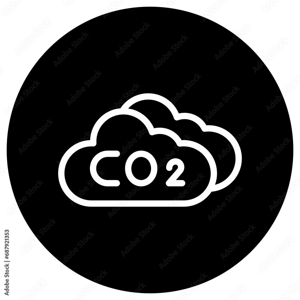 Co2 cloud Vector Icon Design Illustration Co2 cloud Vector Icon Design Illustration