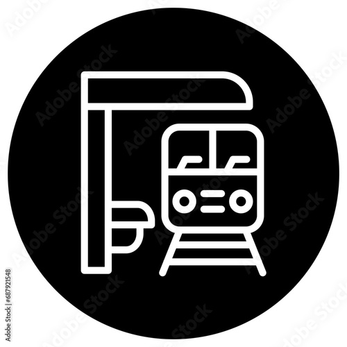 Train platform Vector Icon Design Illustration