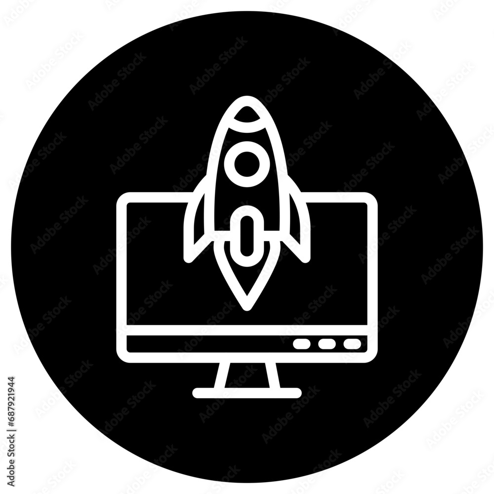 Monitor Vector Icon Design Illustration