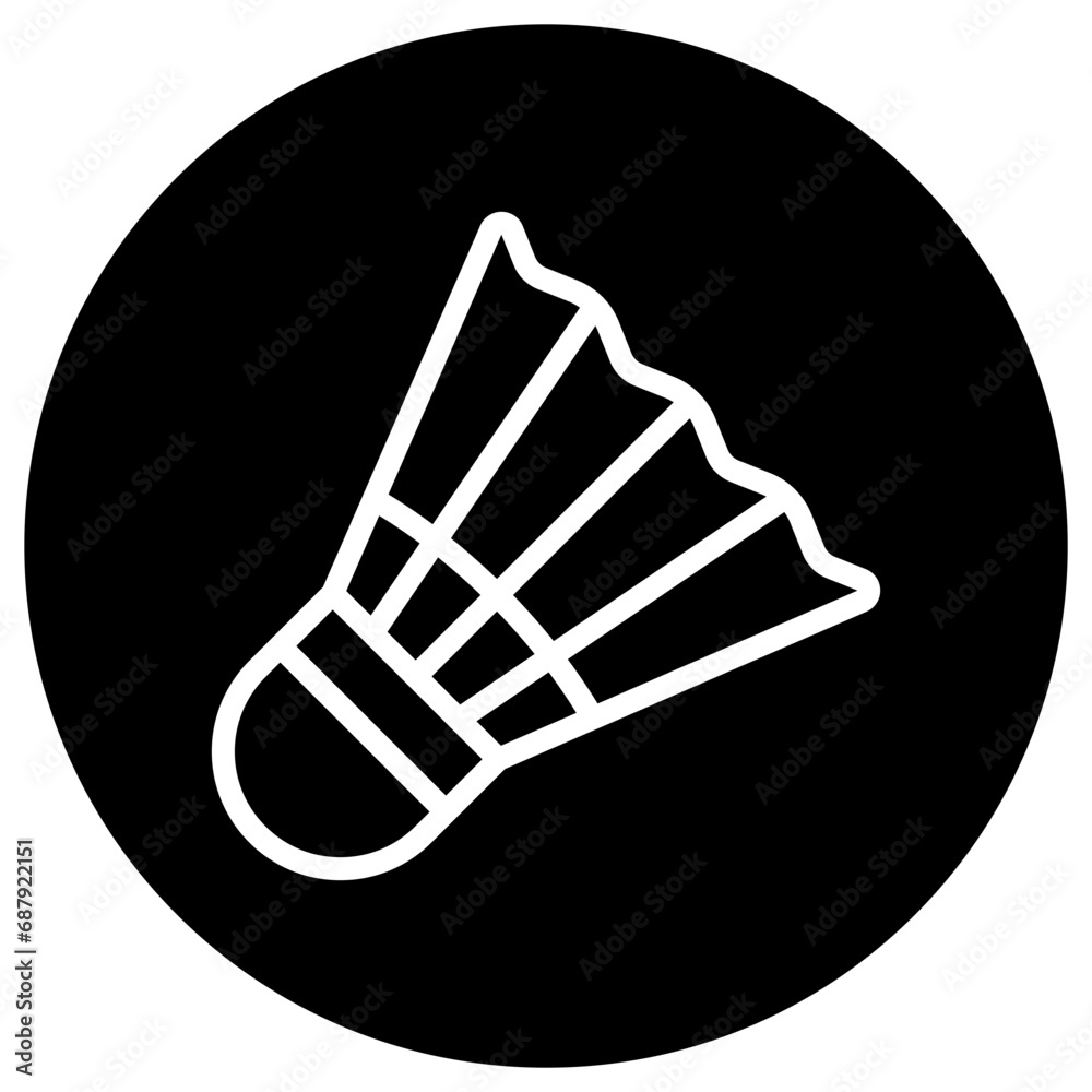 Fototapeta premium Shuttlecock Vector Icon Design Illustration