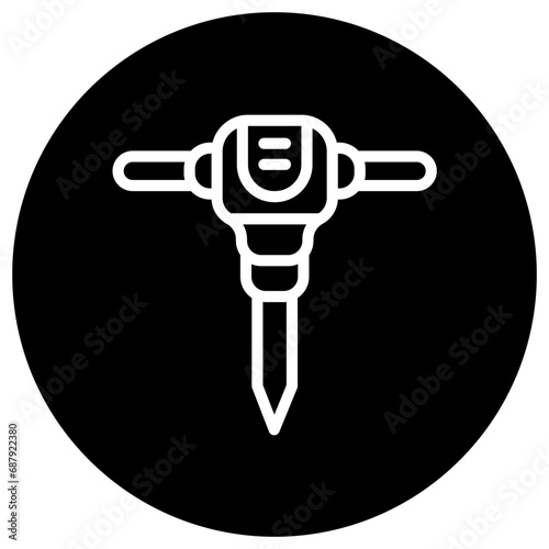 Jackhammer Vector Icon Design Illustration