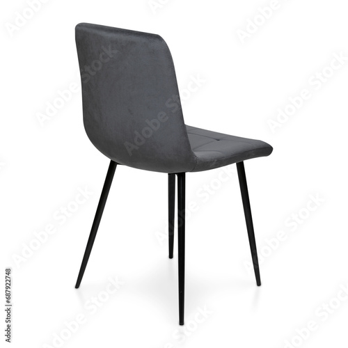 Modern office black chair isolated on white background