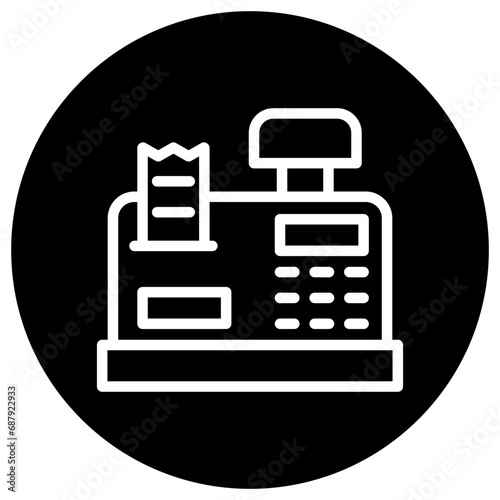 Cashier machine Vector Icon Design Illustration