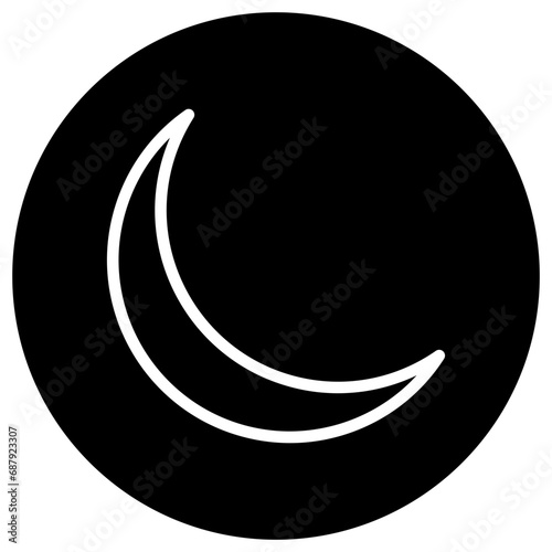 Moon Vector Icon Design Illustration